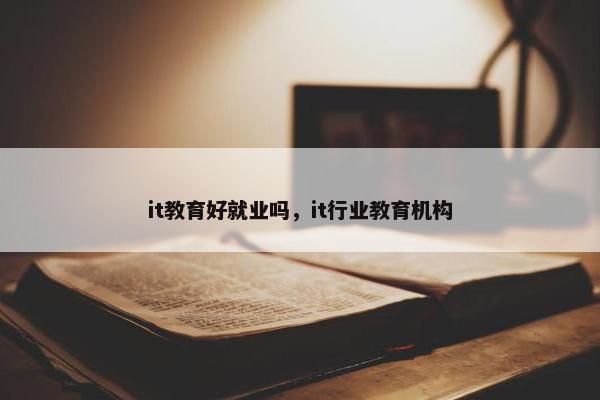 it教育好就业吗，it行业教育机构