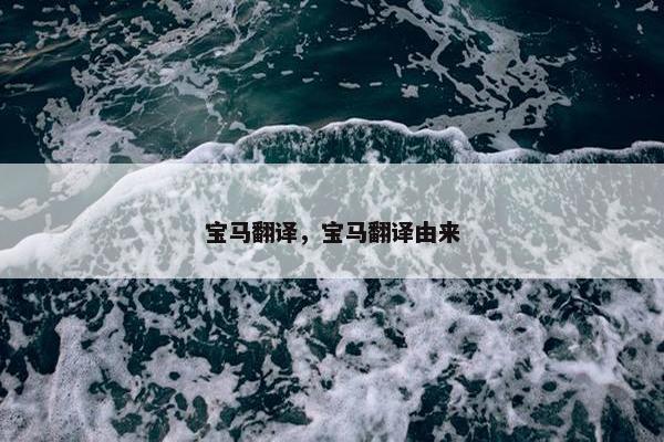 宝马翻译，宝马翻译由来
