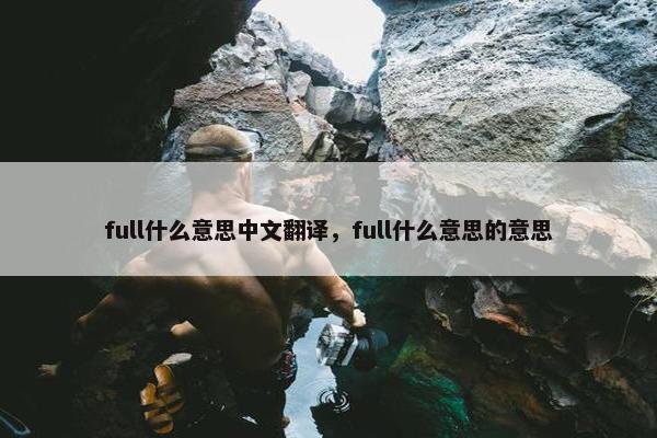 full什么意思中文翻译，full什么意思的意思