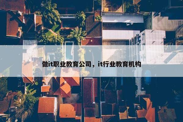 做it职业教育公司，it行业教育机构