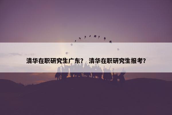清华在职研究生广东？ 清华在职研究生报考？