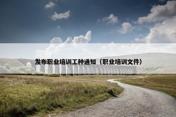发布职业培训工种通知（职业培训文件）
