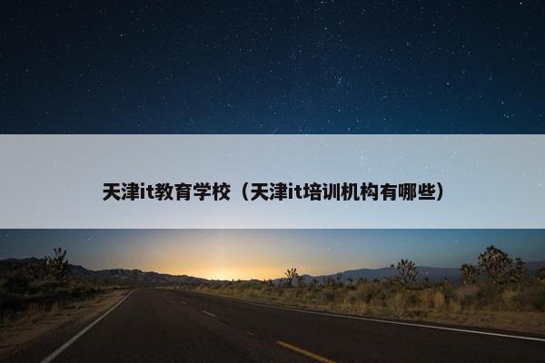 天津it教育学校（天津it培训机构有哪些）