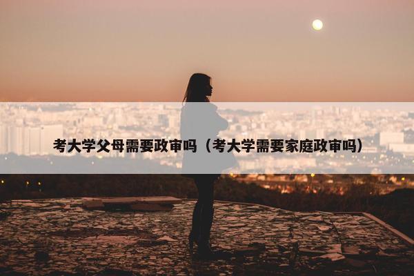 考大学父母需要政审吗（考大学需要家庭政审吗）