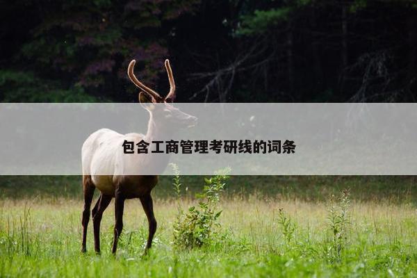 包含工商管理考研线的词条