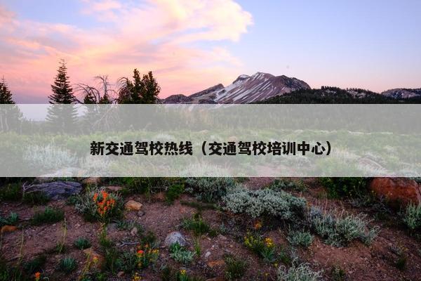 新交通驾校热线（交通驾校培训中心）