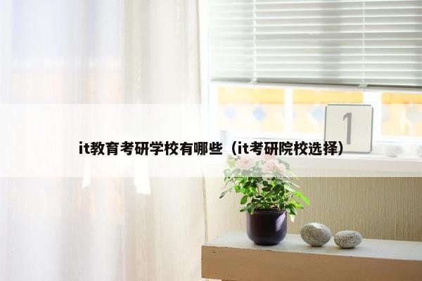 it教育考研学校有哪些（it考研院校选择）