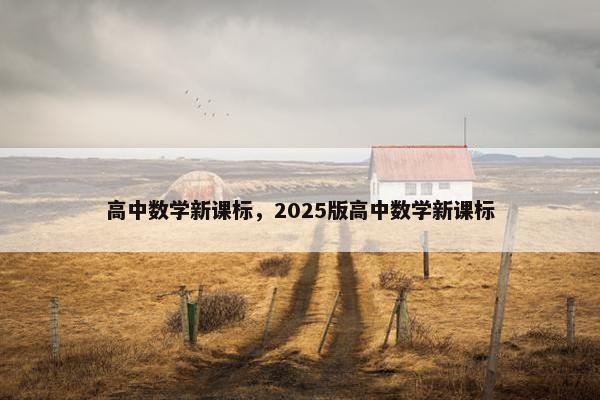 高中数学新课标，2025版高中数学新课标