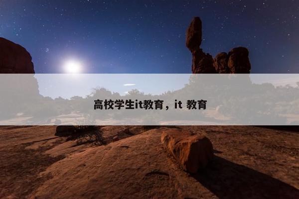 高校学生it教育，it 教育