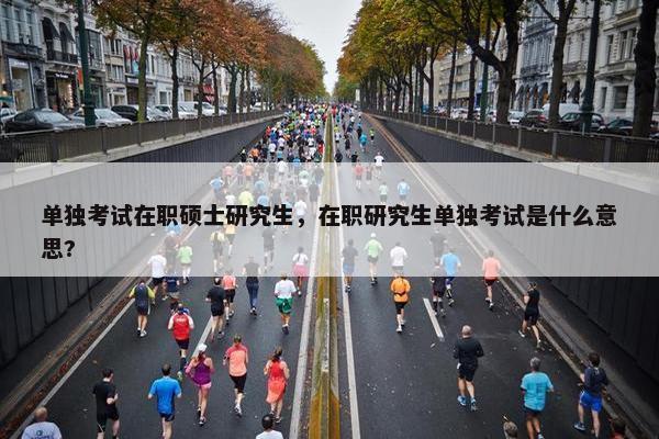 单独考试在职硕士研究生，在职研究生单独考试是什么意思?