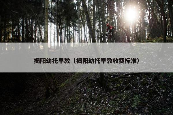 揭阳幼托早教（揭阳幼托早教收费标准）