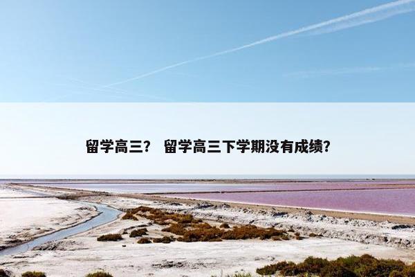 留学高三？ 留学高三下学期没有成绩？