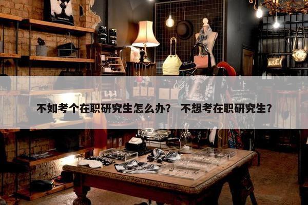 不如考个在职研究生怎么办？ 不想考在职研究生？