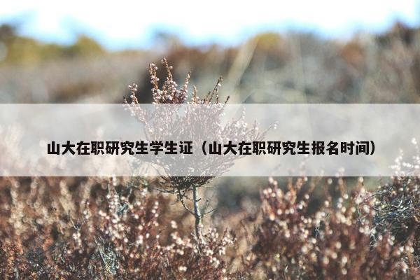 山大在职研究生学生证（山大在职研究生报名时间）