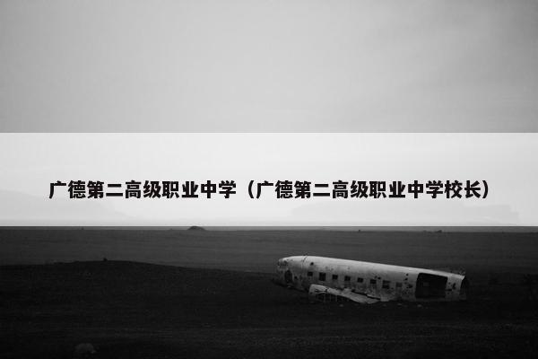 广德第二高级职业中学（广德第二高级职业中学校长）