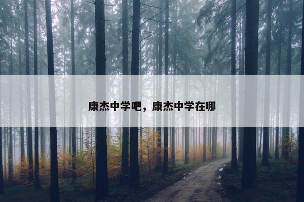 康杰中学吧，康杰中学在哪
