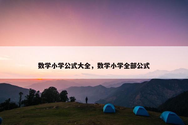 数学小学公式大全，数学小学全部公式