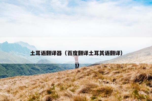 土耳语翻译器（百度翻译土耳其语翻译）
