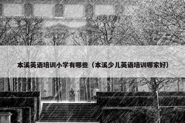 本溪英语培训小学有哪些（本溪少儿英语培训哪家好）