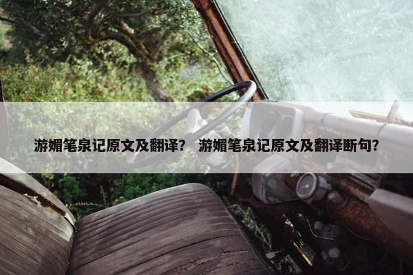 游媚笔泉记原文及翻译？ 游媚笔泉记原文及翻译断句？
