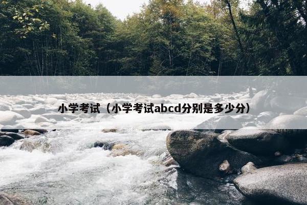 小学考试（小学考试abcd分别是多少分）
