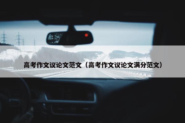 高考作文议论文范文（高考作文议论文满分范文）