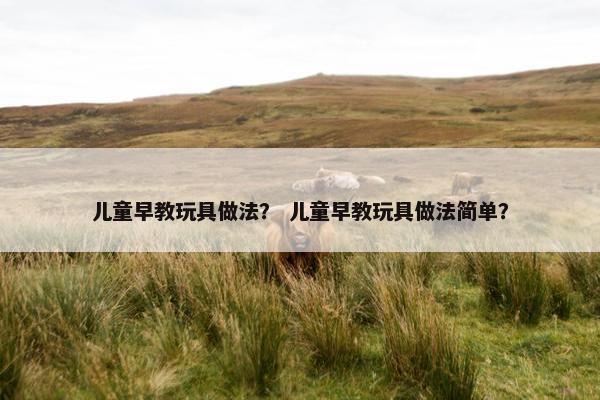 儿童早教玩具做法？ 儿童早教玩具做法简单？