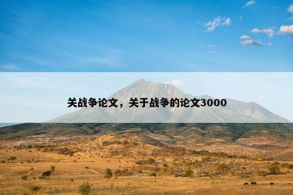 关战争论文，关于战争的论文3000