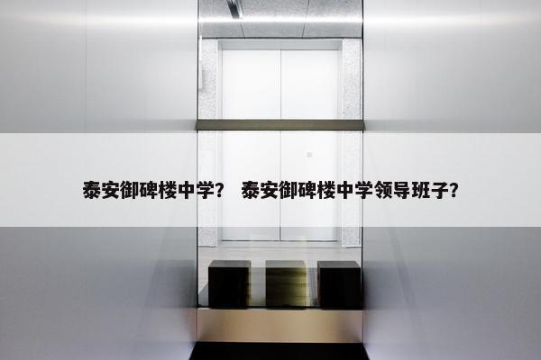 泰安御碑楼中学？ 泰安御碑楼中学领导班子？