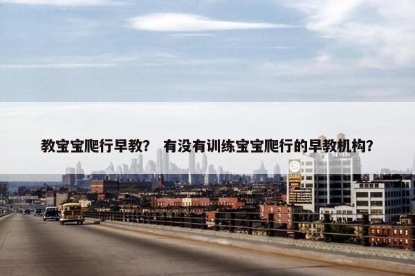 教宝宝爬行早教？ 有没有训练宝宝爬行的早教机构？
