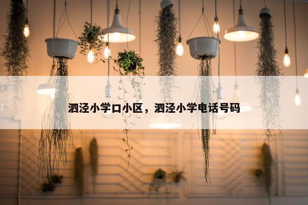 泗泾小学口小区，泗泾小学电话号码