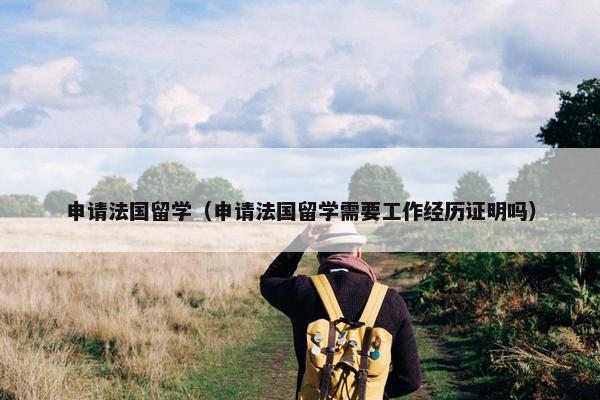 申请法国留学（申请法国留学需要工作经历证明吗）