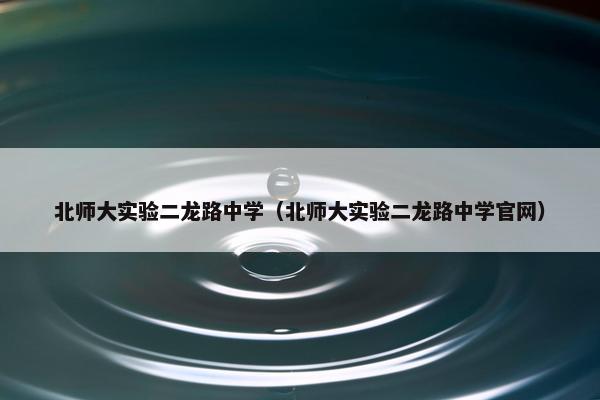 北师大实验二龙路中学（北师大实验二龙路中学官网）