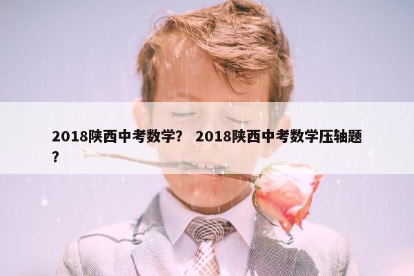 2018陕西中考数学？ 2018陕西中考数学压轴题？