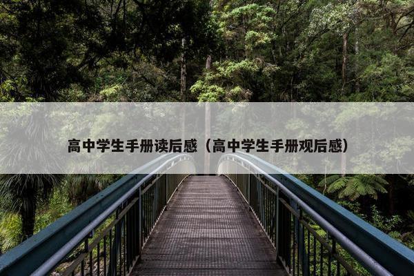 高中学生手册读后感（高中学生手册观后感）