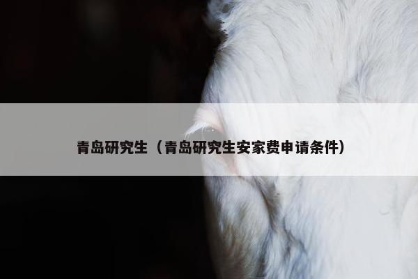 青岛研究生（青岛研究生安家费申请条件）