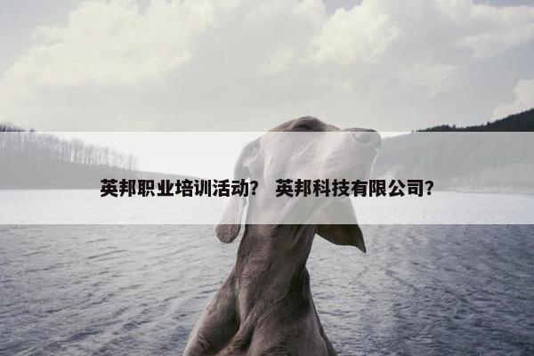 英邦职业培训活动？ 英邦科技有限公司？
