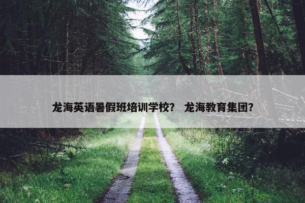 龙海英语暑假班培训学校？ 龙海教育集团？