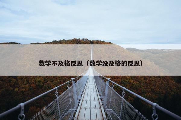 数学不及格反思（数学没及格的反思）