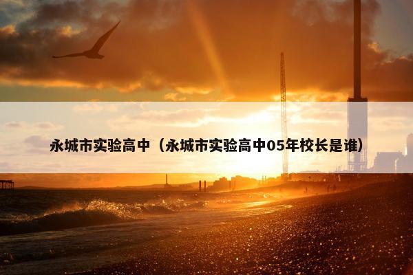 永城市实验高中（永城市实验高中05年校长是谁）