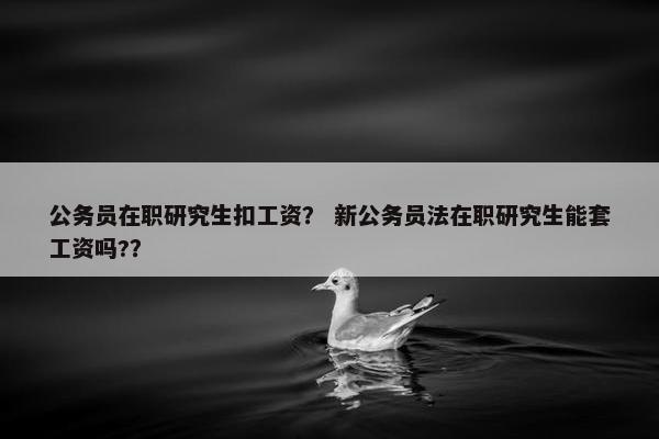 公务员在职研究生扣工资？ 新公务员法在职研究生能套工资吗?？