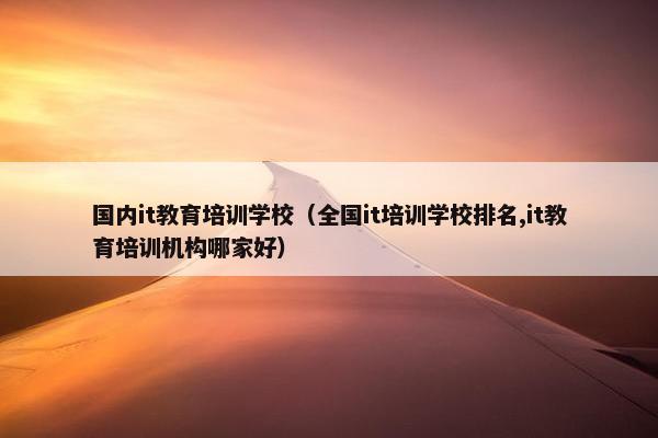 国内it教育培训学校（全国it培训学校排名,it教育培训机构哪家好）