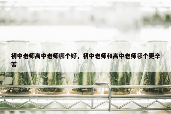 初中老师高中老师哪个好，初中老师和高中老师哪个更辛苦
