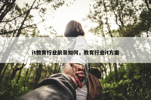 it教育行业前景如何，教育行业it方案